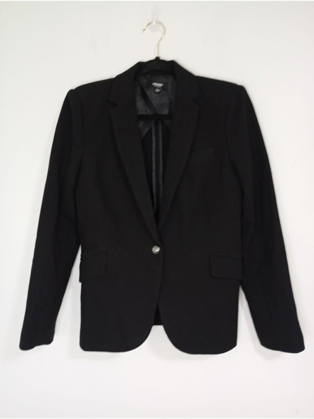 Premise Studio Textured Blazer size 6 Women Black polyester blend